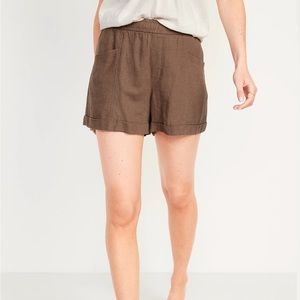 NWT OLD NAVY High-Waisted Linen-Blend Shorts for Women -- 3.5-inch inseam